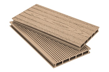 Террасная доска Grand Line 160 мм, L= 4000 мм вельвет и тиснение, цвет: бронза