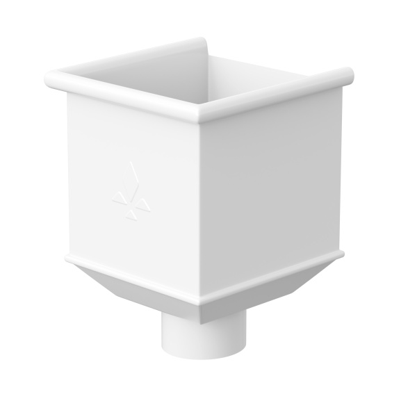 Воронка водосборная, прямоугольная Aquasystem Премиум Ø150/100 мм, PU, RAL 9003