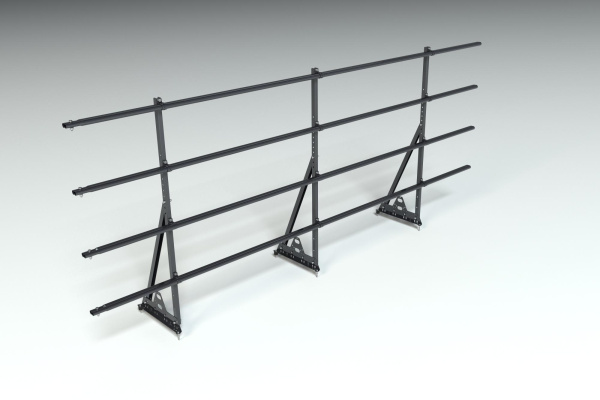 Ограждение кровельное, универсальное Roofsystems Prestige Next, H=1200 мм RAL 9005, L=3000 мм