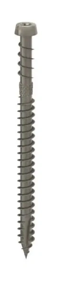 Шуруп с двойной резьбой и потайной головкой, HolzTechnic, Mini Ø5, L=53 мм, темно-серый