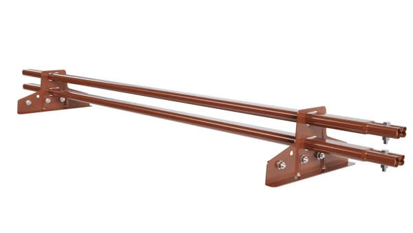 Снегозадержатель для фальцевой кровли Borge L=1500 мм, 2 опоры, 2 трубы, овал 25х45 RAL 8004