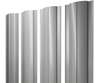 GL Штакетник Круглый с прямым резом 0.45 мм, PE, RAL 9006