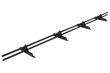 Снегозадержатель для фальцевой кровли Roofsystems Econom Next фальц 4 опоры, 2 трубы, круг Ø25 мм, L=3000 мм, RAL 7016