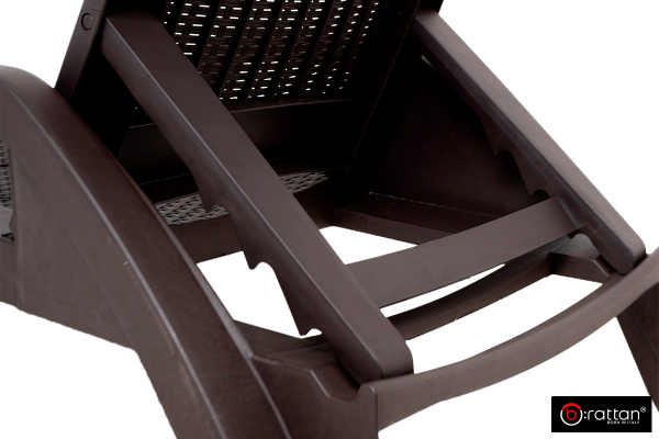 Шезлонг B:Rattan Nilo стопирующийся коричневый