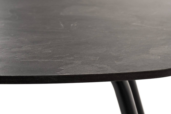 Столик журнальный из HPL, Верона, 70х50 см, H40см, каркас черный муар, цвет столешницы серый гранит