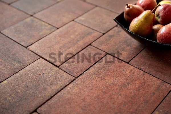 Тротуарная плитка Steingot Бавария 60 мм 140/210/280 х 70/140/210 мм, цвет: терракота