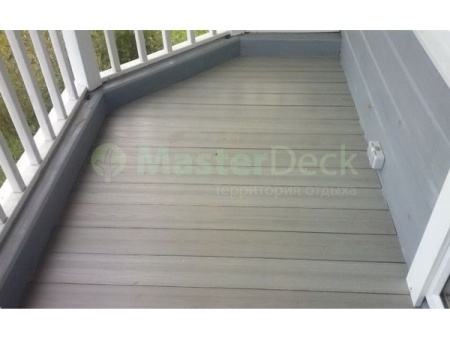 Террасная доска MasterDeck Classic 140 мм, L= 4000 мм вельвет, цвет: тик