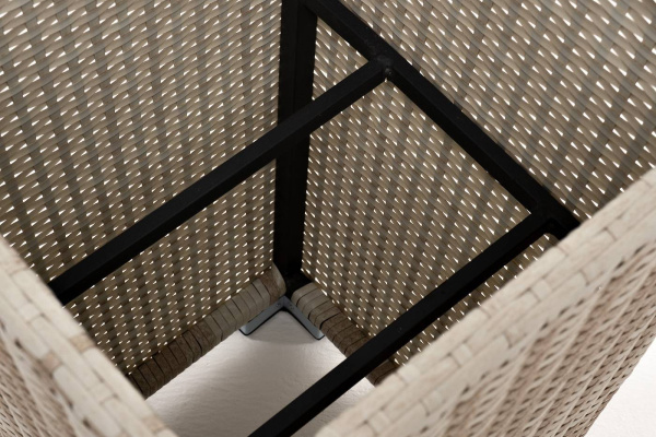 Кашпо для цветов Капучино, плетеное из искусственного ротанга цвет: бежевый