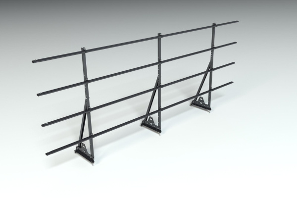 Ограждение кровельное, универсальное Roofsystems Elite Smart, H=1200 мм RAL 9005, L=3000 мм