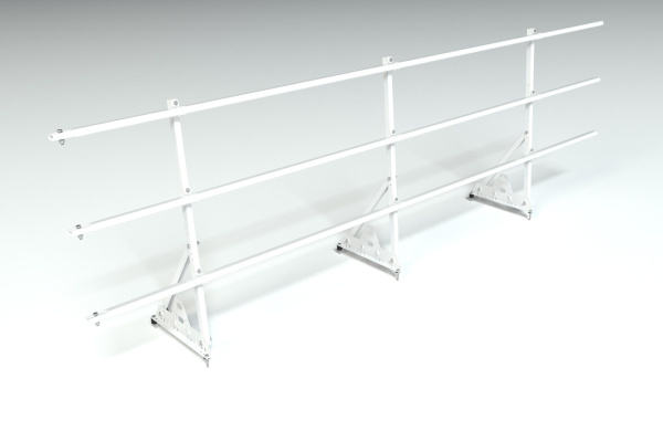 Ограждение кровельное, универсальное Roofsystems Prestige Next, H=900 мм RAL 9003, L=3000 мм