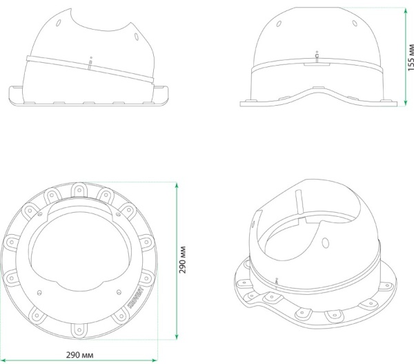 Комплект вентиляции Krovent Wave IS 110 серый