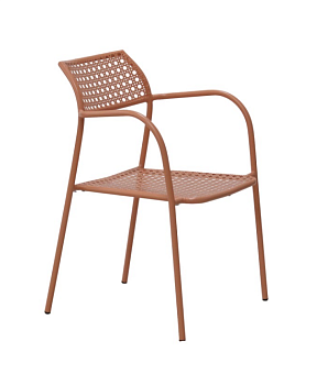 Стул стальной Посейдон цвет: темно-коралловый