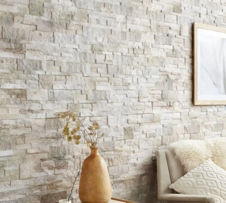 Кварцит, 3D панель из камня, 350х180 мм, Modern Beige Quartz