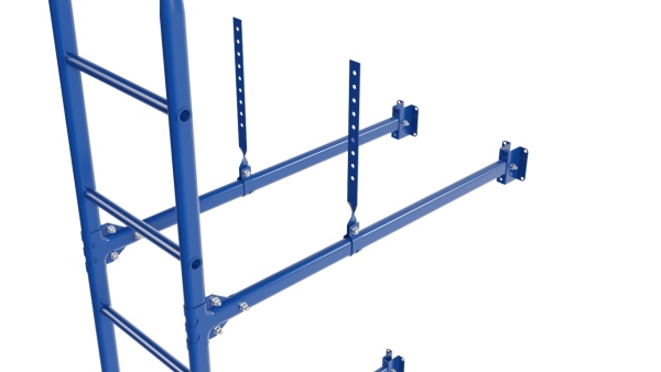 Фасадная лестница Borge, верхняя секция, L=1800 мм RAL 5005