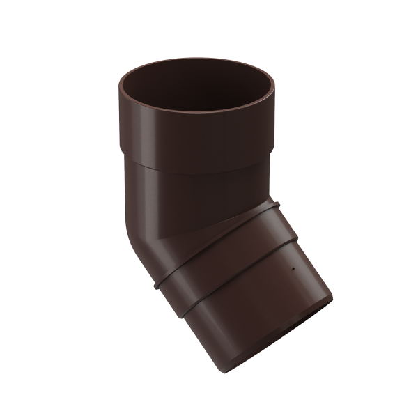 Колено трубы 45°, Docke Premium, Ø85 мм, цвет: шоколад