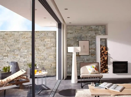 Кварцит, 3D панель из камня, 350х180 мм, Modern Beige Quartz