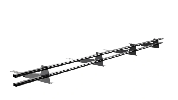 Снегозадержатель для композитной черепицы Borge L=3000 мм, 4 опоры, 2 трубы, овал 25х45 мм, RAL 9005 matt