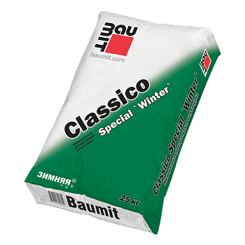 Штукатурка декоративная минеральная, Baumit Classico Special Winter, уп. 25 кг короед, 3 мм, белый