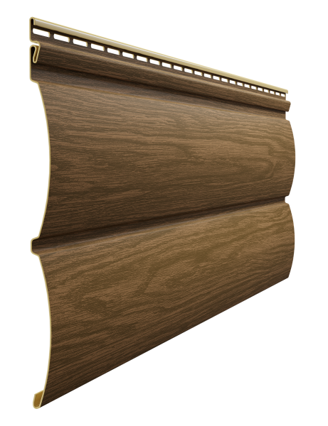 Виниловый сайдинг Docke, Брус D6S, L=3600х300 мм серия Premium, цвет: карамель