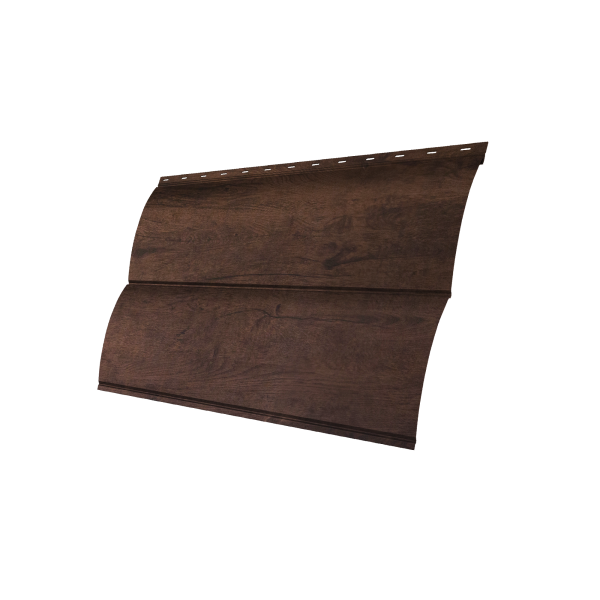 Металлический сайдинг Grand Line, Блок-хаус new 0.45 мм, Print Elite, Antique Wood TwinColor