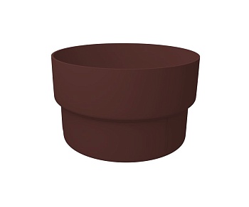 Муфта трубы соединительная пвх, Grand Line Ø 87 мм, цвет: шоколад