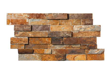Сланец, 3D панель из камня, 600х150 мм, Rockface Rusty slate