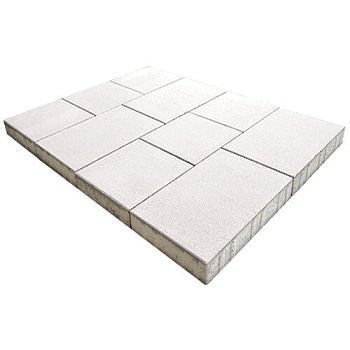 Тротуарная плитка SteinRus Инсбрук Ланс 60 мм 300/450 х 300 мм, цвет: белый