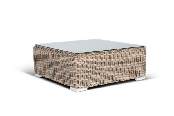 Стол журнальный из искусственного ротанга, Лунго цвет: соломенный