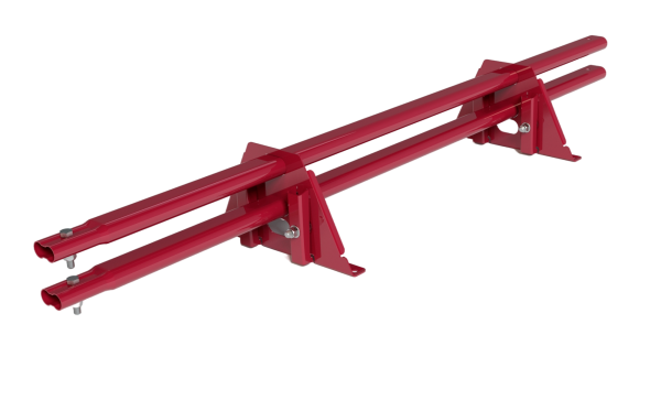 Снегозадержатель для фальцевой кровли Roofsystems Prestige Фальц-америка, 2 опоры, 2 трубы, овал 45х25, L=1500 мм, RAL 3005