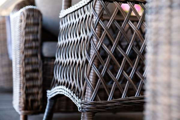 Стол плетеный круглый Эспрессо, Ø 118 см, высота 75 см цвет: коричневый