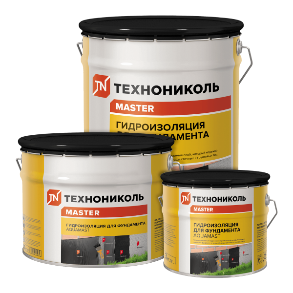 Мастика битумная для фундамента, Технониколь AquaMast, ведро 10 кг