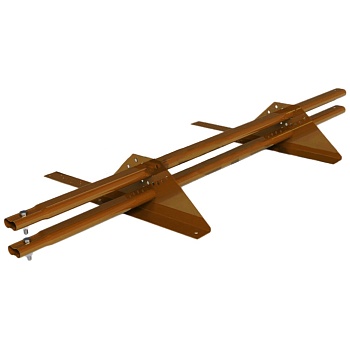 Снегозадержатель для композитной черепицы Roofsystems Prestige 2 опоры, 2 трубы, овал 45х25, L=1200 мм, RAL 8004