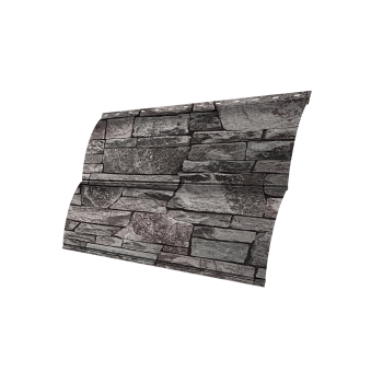 Металлический сайдинг Grand Line, Блок-хаус new 0.45 мм, Print Elite, Fine Stone TwinColor