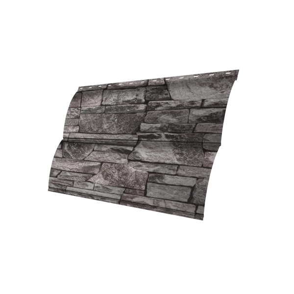 Металлический сайдинг Grand Line, Блок-хаус new 0.45 мм, Print Elite, Fine Stone TwinColor