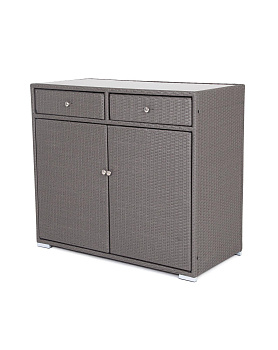 Тумба плетеная из искусственного ротанга, Мальта цвет: графит