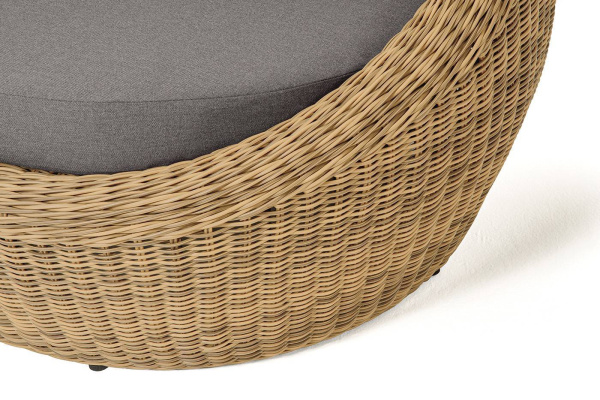 Диван 3-местный из искусственного ротанга, Барселона цвет: соломенный