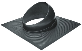 Основание для вент. трубы Krovent Base-VT, бит. черепица до монтажа 125/150 мм черный