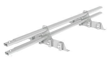 Снегозадержатель для фальцевой кровли Roofsystems Prestige Master фальц 2 опоры, 2 трубы, овал 45х25, L=1200 мм, RAL 9003