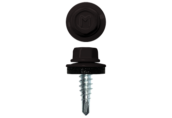 Саморез кровельный Daxmer 4.8х19 мм, сверло №2, RAL 9005, уп.250 шт.