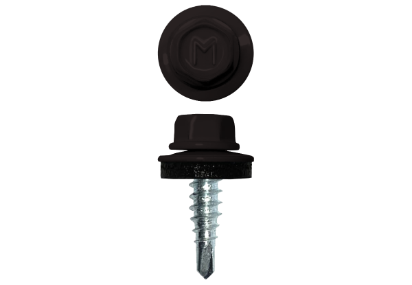 Саморез кровельный Daxmer 4.8х19 мм, сверло №2, RAL 9005, уп.250 шт.