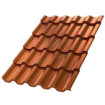 Металлочерепица МП, Трамонтана S 0.5 мм, Agneta, Copper