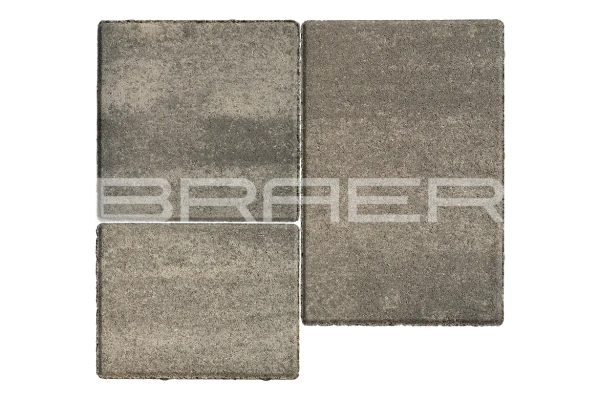 Тротуарная плитка Braer Старый город Венусбергер 40 мм 120x160, 160x160, 240x160 мм, прямоугольная, цвет: Color Mix Туман