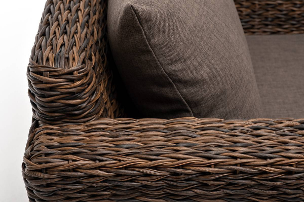 Кресло плетеное из искусственного ротанга /гиацинт/, Капучино цвет: коричневый