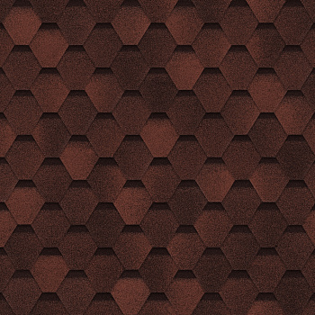 Битумная черепица Shinglas, Оптима цвет: Соната красный, 3 м² / уп.