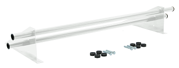 Снегозадержатель трубчатый, универсальный Optima, L=1000 мм, 2 опоры, 2 трубы, круг Ø25 мм RAL 9003