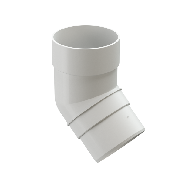 Колено трубы 45°, Docke Premium, Ø85 мм, цвет: пломбир