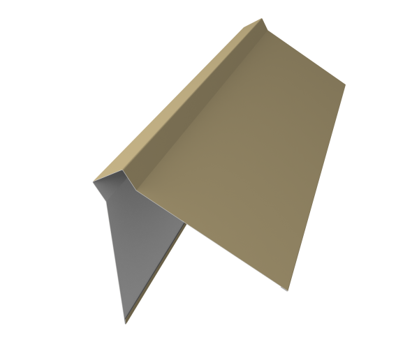 GL Планка конька плоского, 220х50х220 мм 0.45 мм, PE, RAL 1014, L=3000 мм