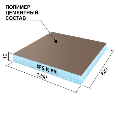 Ruspanel RPG Optima 10 мм, 600х1250 мм