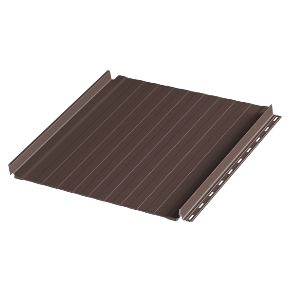 Фальцевая панель Aquaclick, Силуэт 8, с подгибом 0.5 мм, Rooftop Бархат 180 г/м², RAL 8017