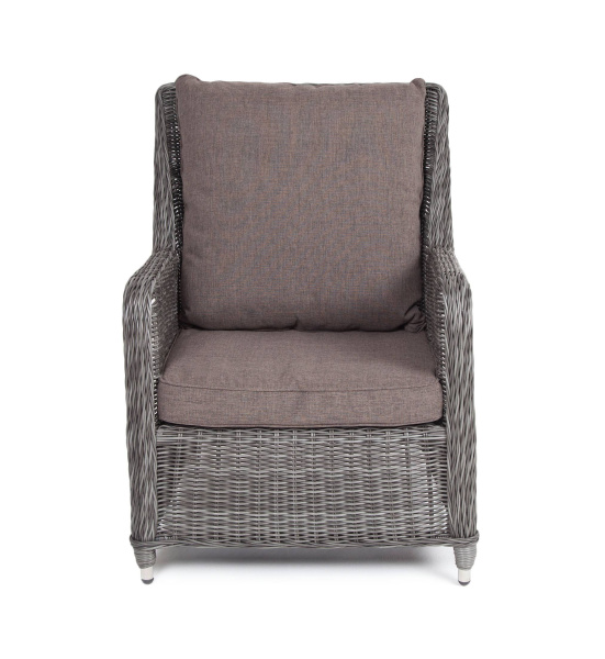 Кресло плетеное из искусственного ротанга, Гляссе графит